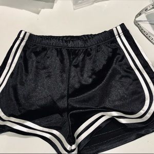 Black Satin Booty Shorts